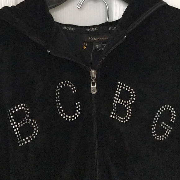 Black Velour 90s Y2K Track Suit Medium and Small - Picture 2 of 8